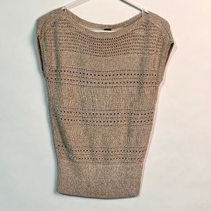 WHBM Gold Open-Knit Layering Sweater